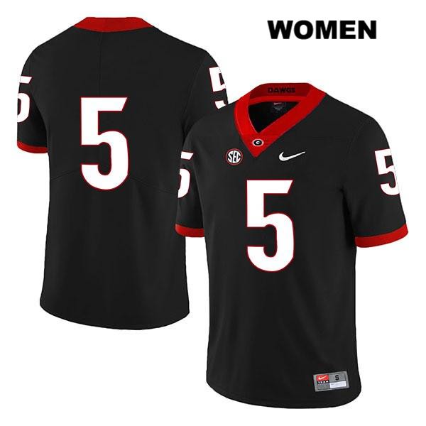 Georgia Bulldogs Women's Julian Rochester #5 NCAA No Name Legend Authentic Black Nike Stitched College Football Jersey GUV3156DF